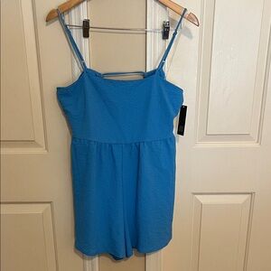 Bright blue romper size M wild fable from Target. Never worn